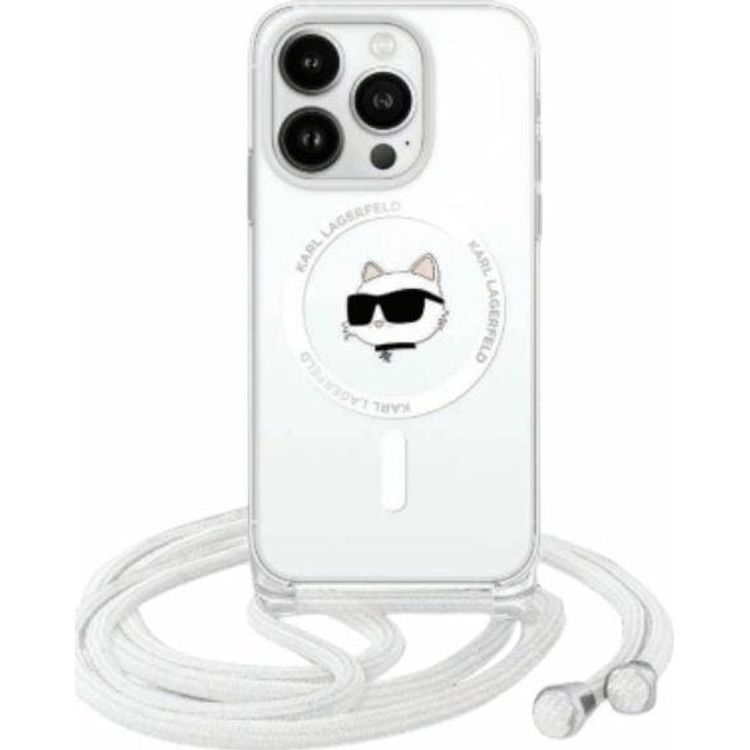 Tootefoto - Karl Lagerfeld Karl Lagerfeld KLHMP16SHCCHNT iPhone 16 6,1-tolline k va mbris, l bipaistev IML Choupette pea- ja juhtmehoidja