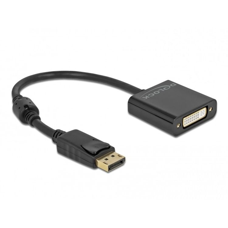 Tootefoto - DeLOCK 63482 videokaabliadapter 0,2 m DisplayPort DVI Must