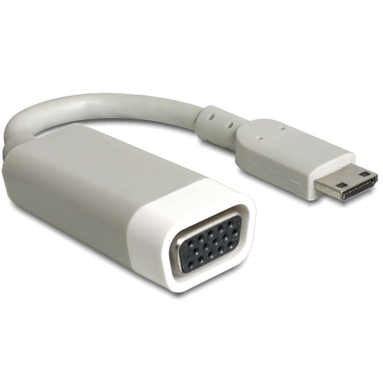 Tootefoto - DeLOCK 65471 videokaabliadapter 0,015 m mini HDMI VGA Valge