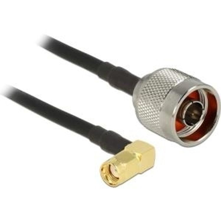Tootefoto - DeLOCK 0.3m, N/RP-SMA koaksiaalkaabel CFD200 0,3 m Must