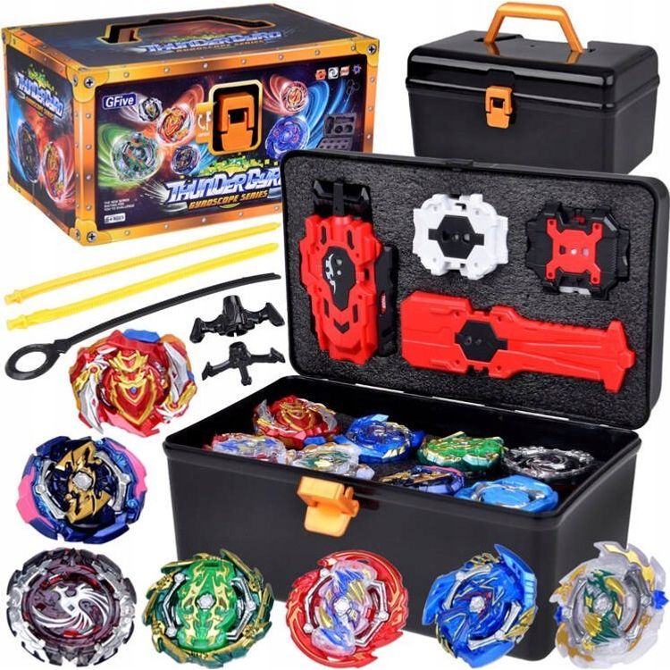 Tootefoto - Large set of 8 discs GYRO spinner launcher, suitcase ZA5462