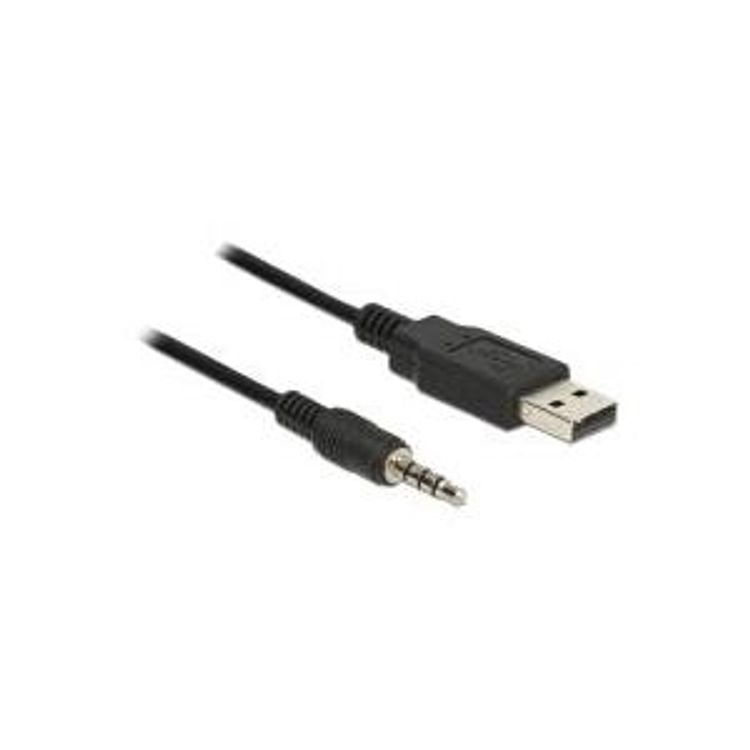 Tootefoto - DeLOCK 1.8m USB2.0-A/3.5mm audiokaabel 1,8 m USB t p A Must