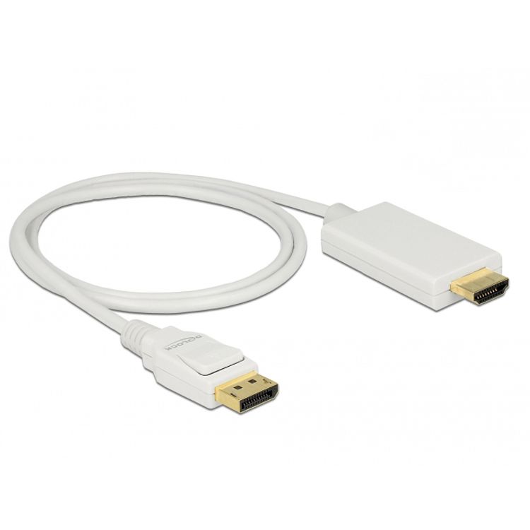 Tootefoto - DeLOCK 83817 videokaabliadapter 1 m DisplayPort HDMI Valge