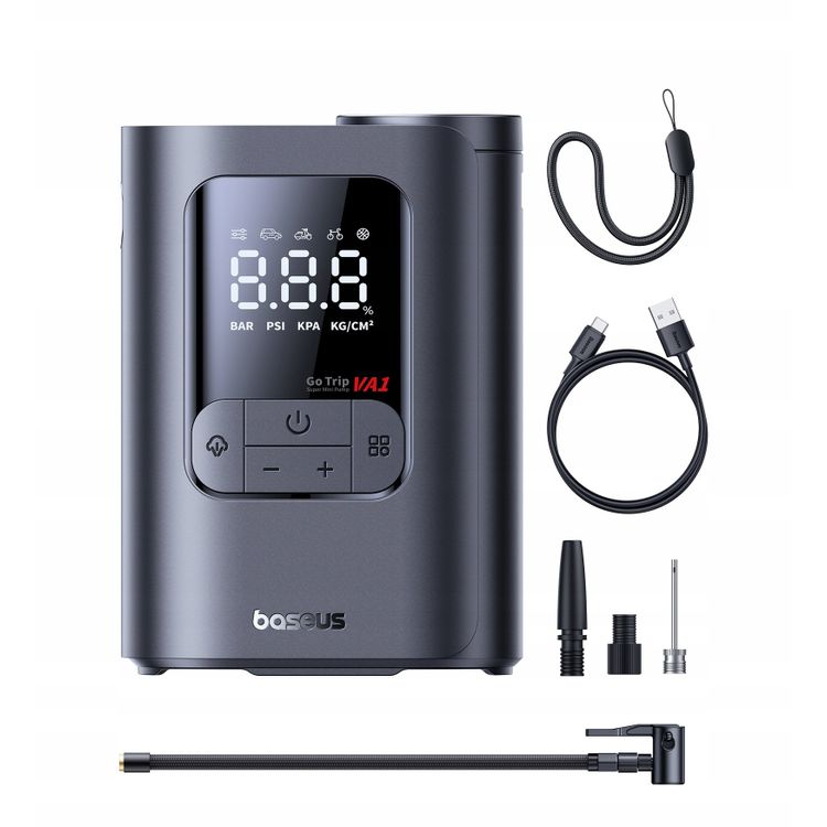 Tootefoto - Baseus autokompressor Baseus GoTrip VA1 juhtmevaba pumbakompressor 150 PSI 7500 mAh - tumehall