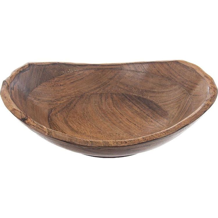 Tootefoto - Qualy Puidust mangokauss puu- ja juurviljade jaoks, dekoratiivne salati serveerimiskauss, 30x27,5 cm, 1,6 l