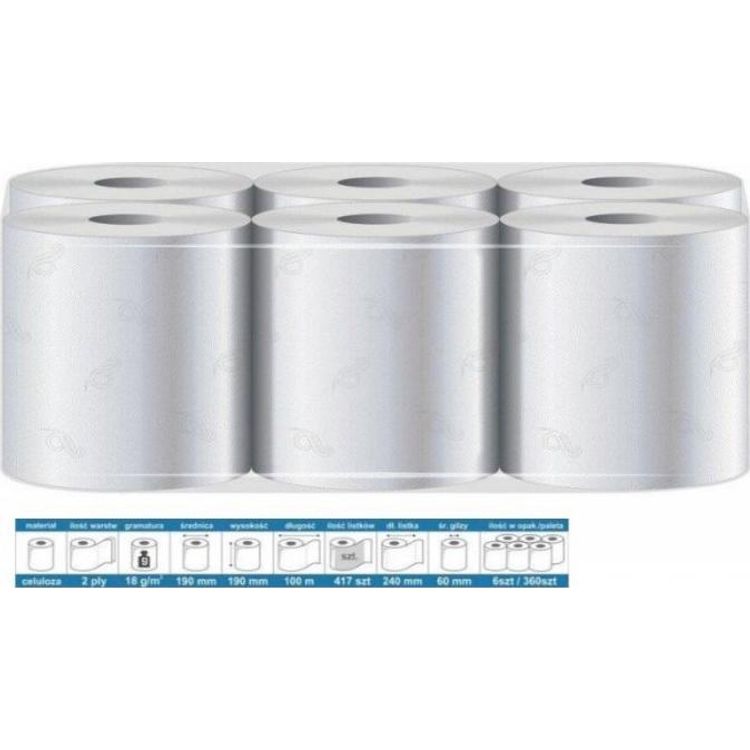 Tootefoto - Other MAXI PAPER TOWEL, 100% CELLULOSE, 100M / 19CM PACK. 6pcs