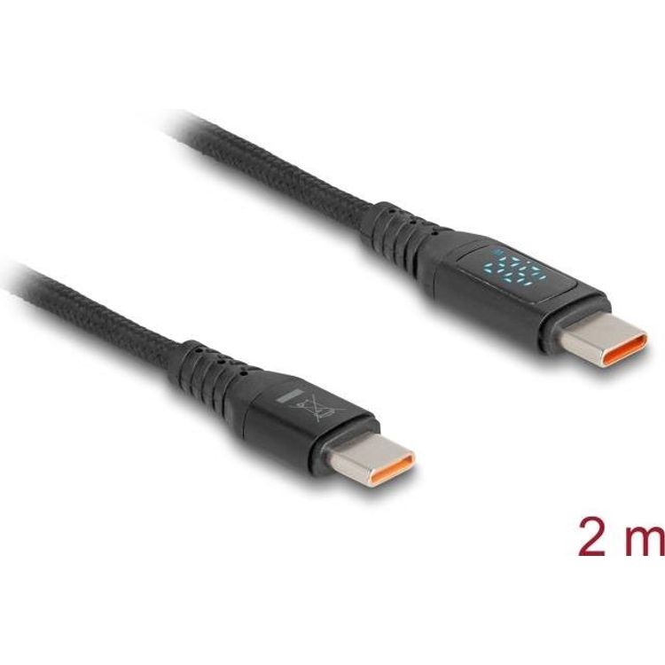 Tootefoto - Delock - USB-Kabel - 24 pin USB-C (M) zu 24 pin USB-C (M) 5 A - 1,2m - Schwarz (88136)