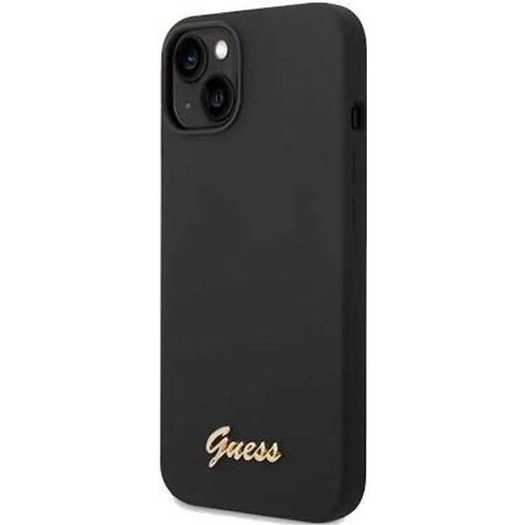 Tootefoto - Guess Liquid Silicone Metal Logo Case f r Apple iPhone 14 Max - black (GUHCP14MSLSMK)