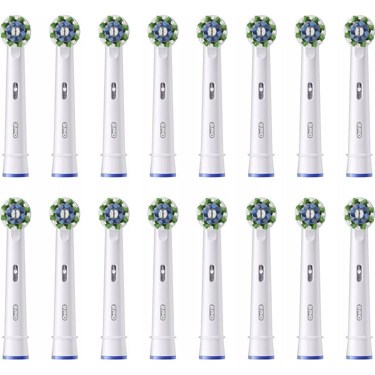 Tootefoto - 16x Oral-B Pro Cross Action pea elektrilise hambaharja jaoks, valge 100%