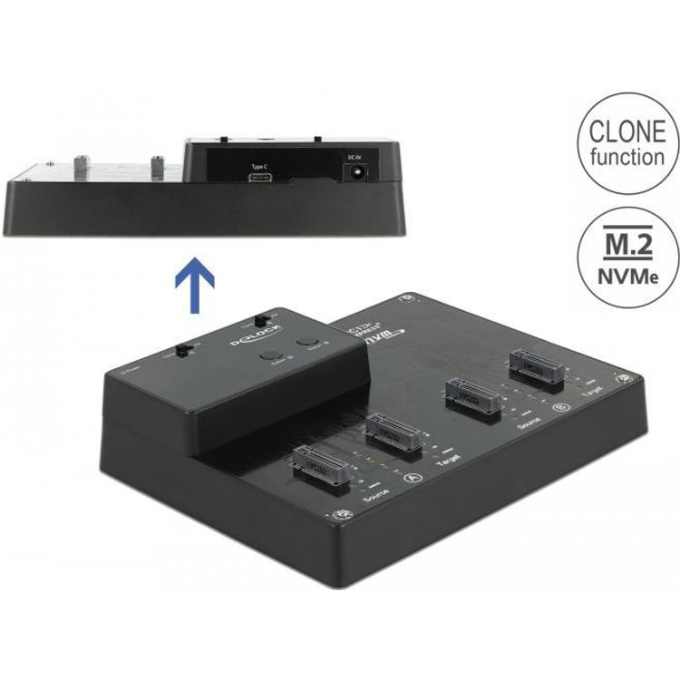 Tootefoto - DeLOCK 64124 HDD/SSD dokkimisjaam USB 3.2 Gen 2 (3.1 Gen 2) Type-C Must