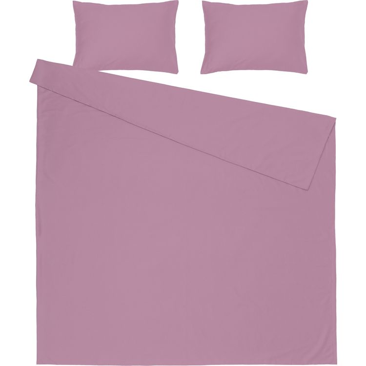 Tootefoto - BED COV SET SOLID PLUM SATEEN 145X205