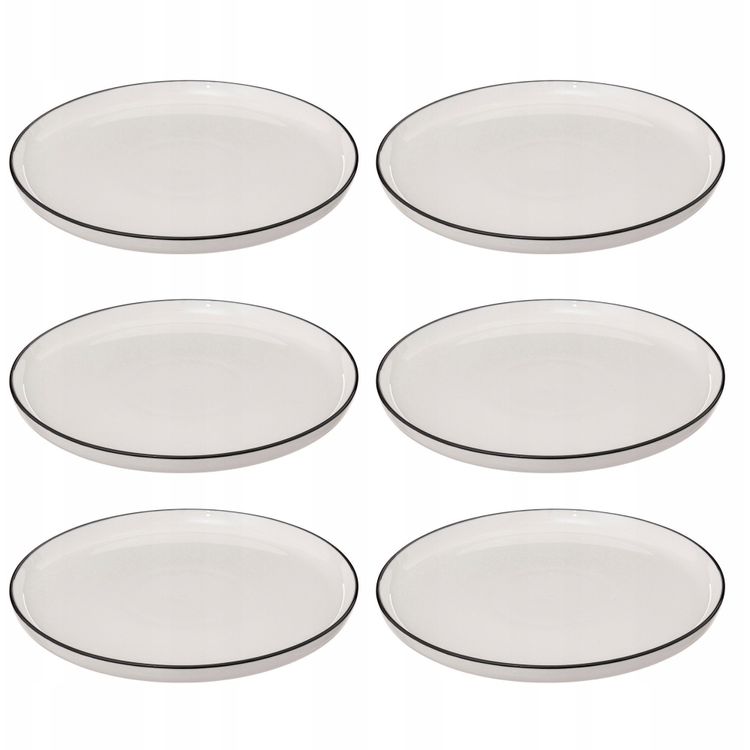 Tootefoto - Portselanist htus gi taldrikud Alix, must res, 6 t kki x 27 cm