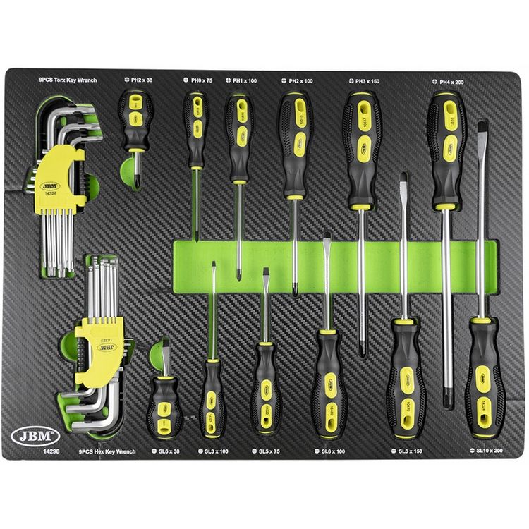 Tootefoto - 30-Os. Kruvikeerajate Ja L-Torx/L-Kuuskant Komplekt Pu-Paneelis Jbm