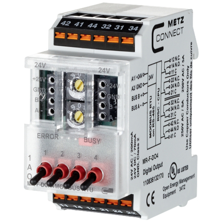 Tootefoto - Metz Connect Mr-F-Do4 Modbus Rtu #####Modbus-Modul 24 V Ac, 24 V Dc 200 Ma No. Of Outputs:4 X Content 1 Pc(S)