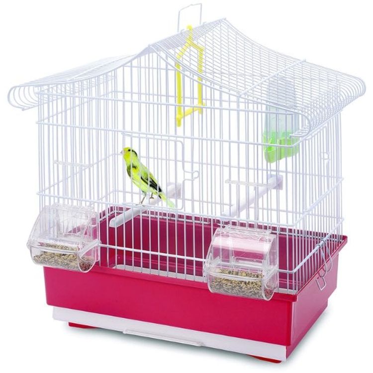 Tootefoto - Ava, puuri, lindude jaoks, valge/r owa, 42x26x42 cm