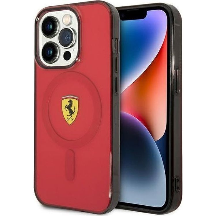 Tootefoto - Ferrari Ferrari Translucent MagSafe iPhone 14 Pro mbris (punane)