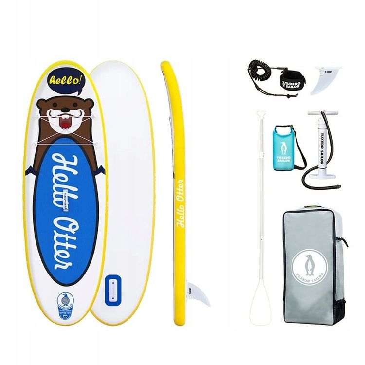 Tootefoto - Gymrex Deska SUP Padle Board dzieci ca FunWater Tuxedo Sailor 2,4m (niebieska)