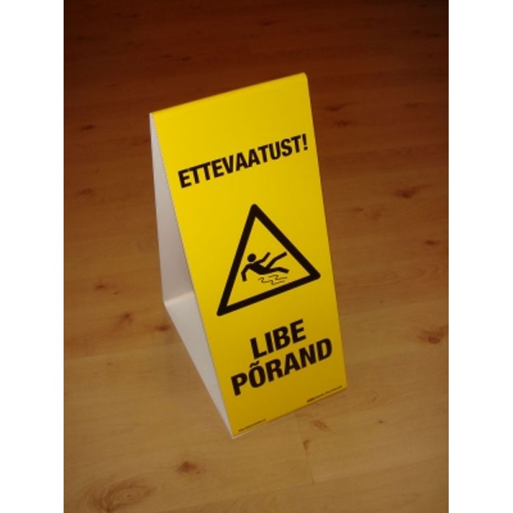 Tootefoto - Ohutus - silt hoiatav p randam rk `Ettevaatust! Libe P rand` A-suurus 200x500mm erinevad keeled EST/ENG