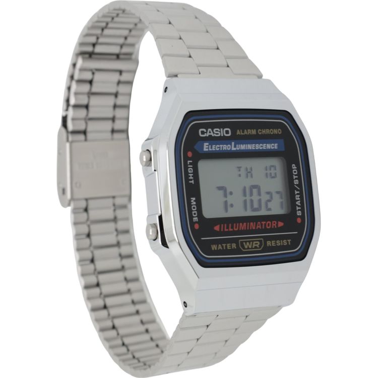 Tootefoto - Casio A168WA Unisex-Uhr Digital mit Edelstahlarmband silber (A168WA-1WDF)