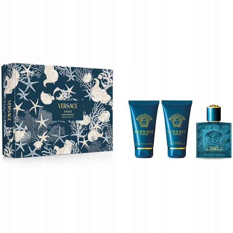 Tootefoto - Komplekt Versace Eros valage Homme Edt Spray 50ml + du igeel 50ml + kui palsam 50ml