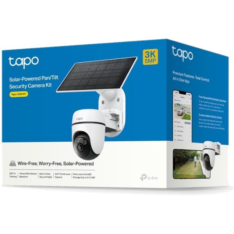Tootefoto - IP-kaamera TP-Link Tapo C630 KIT v likaamera, p ikesepaneel (5MP, 3K, 1620p, IR 16m, WiFi, micro SD kaart, IP65)