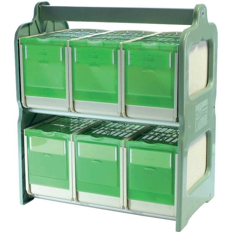 Tootefoto - Riiul, 6 kanduriga, roheline, 37x22xk rgus 43 cm