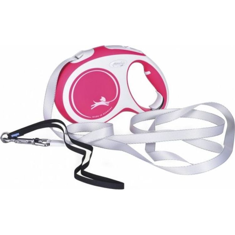 Tootefoto - Flexi Sisset mmatav jalutusrihm Uus Comfort L teip 5 m punane
