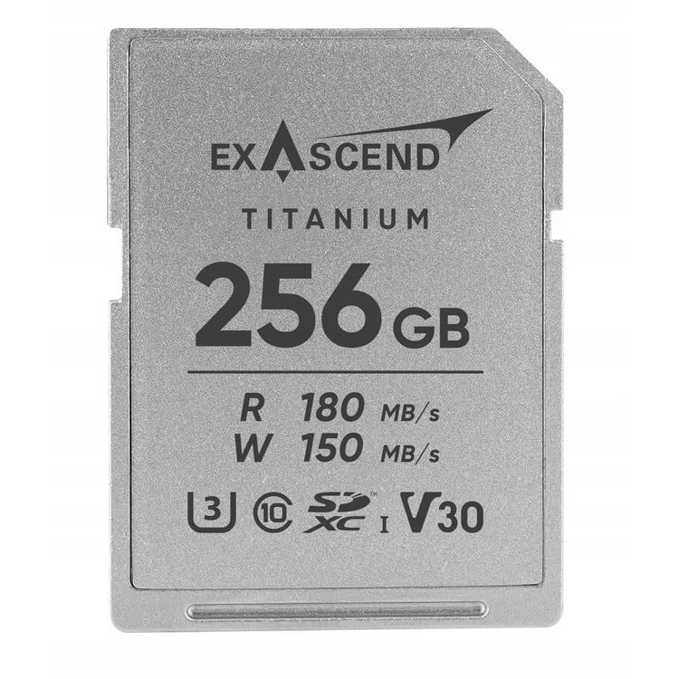 Tootefoto - ExAscend Titanium UHS-I V30 256GB m lukaart