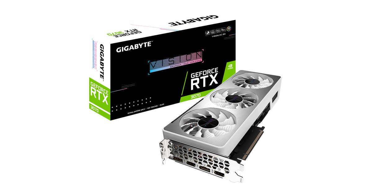 Gigabyte GeForce RTX 3070 VISION OC 8G (rev. 2.0) NVIDIA 8 GB GDDR6 -  Graphics cards - Graphics cards u0026 accessories - Computer Components - MT  Shop