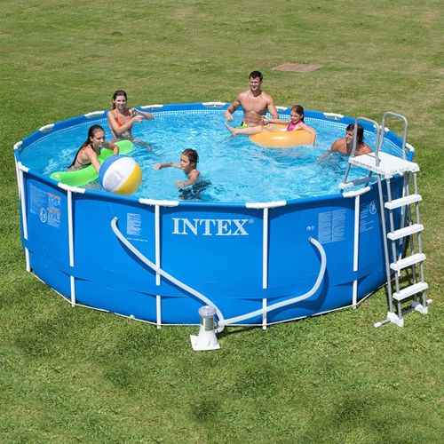 Intex 28242 above ground pool Framed pool Round 16805 L Blue - Swimming ...