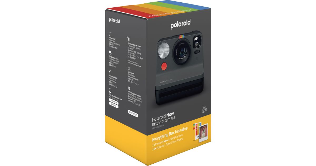 Polaroid Now Gen 2 E-box Black - Instant cameras - Cameras - Photo