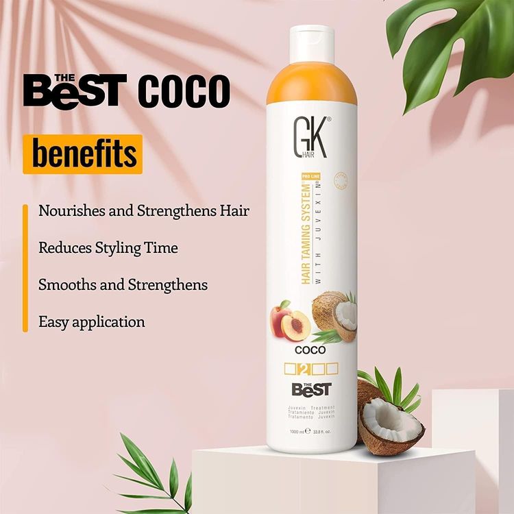 Tootefoto - GK HAIR (Global Keratin) Global Keratin, parim kookos, juuksekreem, silumiseks, 1000 ml naistele