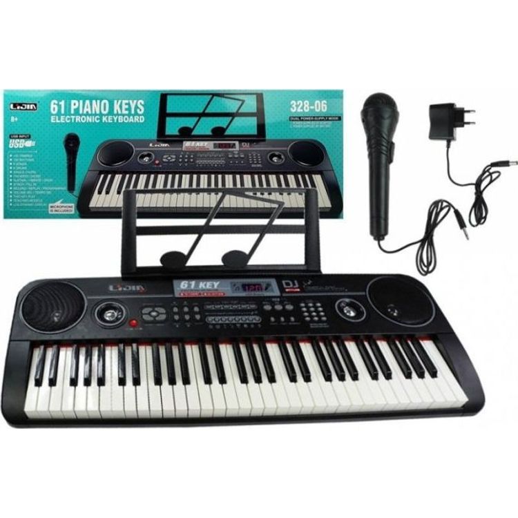 Tootefoto - LEANToys Keyboard Organ 328-06 Microphone Power Supply Black
