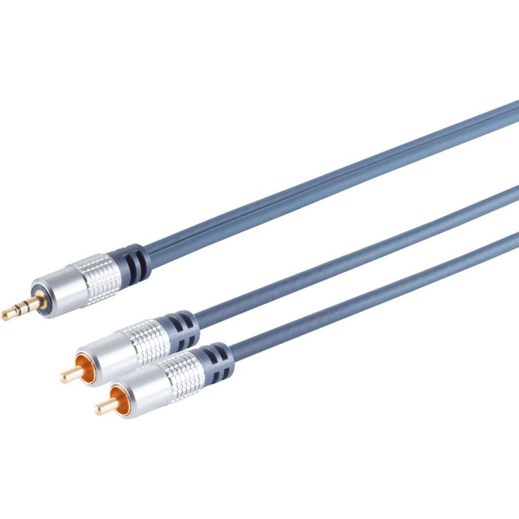 Tootefoto - Kabel HiFi Audio Cinch 2-fach (St) - Klinke 3,5mm 1,5m*shiverpeaks professional* (30832-MHQ)