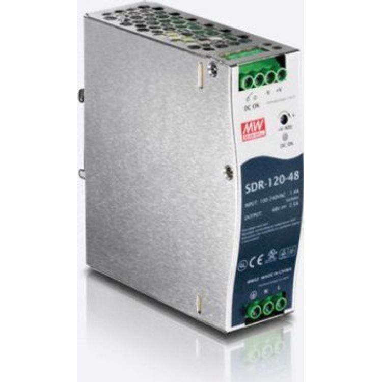 Tootefoto - TRITON Mean Well SDR-120-48 serveri toiteallikas DIN siinil toiteallikas 120W 48V DC