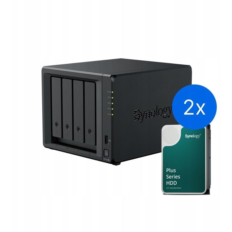 Tootefoto - Synology DS425+ failiserver 4-lahtriline NAS-server 24TB ketastega, Tower