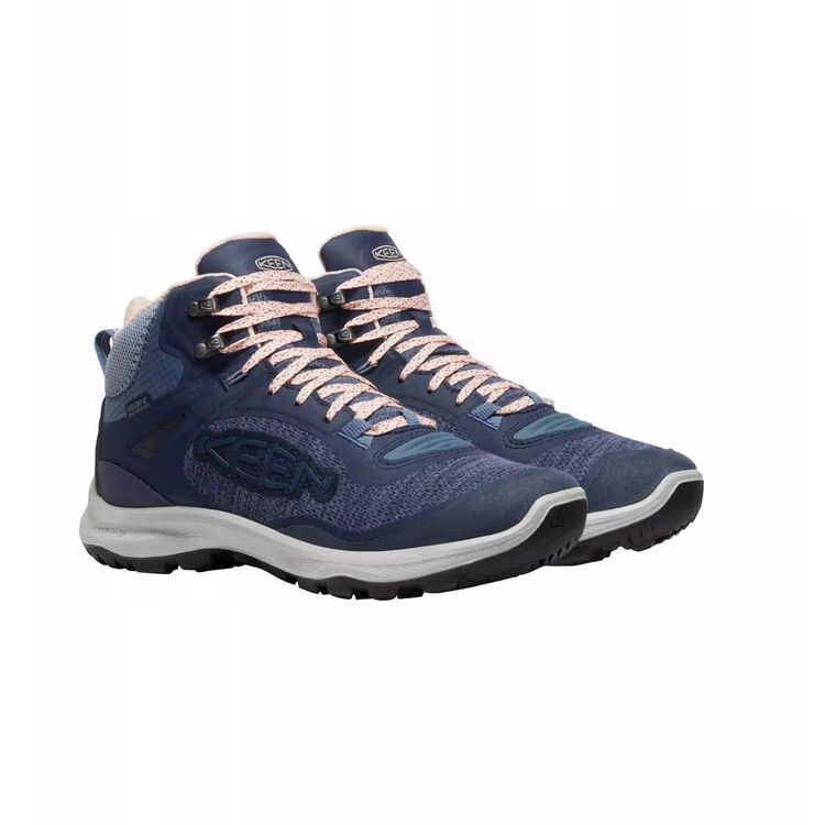 Tootefoto - Women's hiking shoes Keen Terradora Flex Mid WP - vintage indigo/peachy keen
