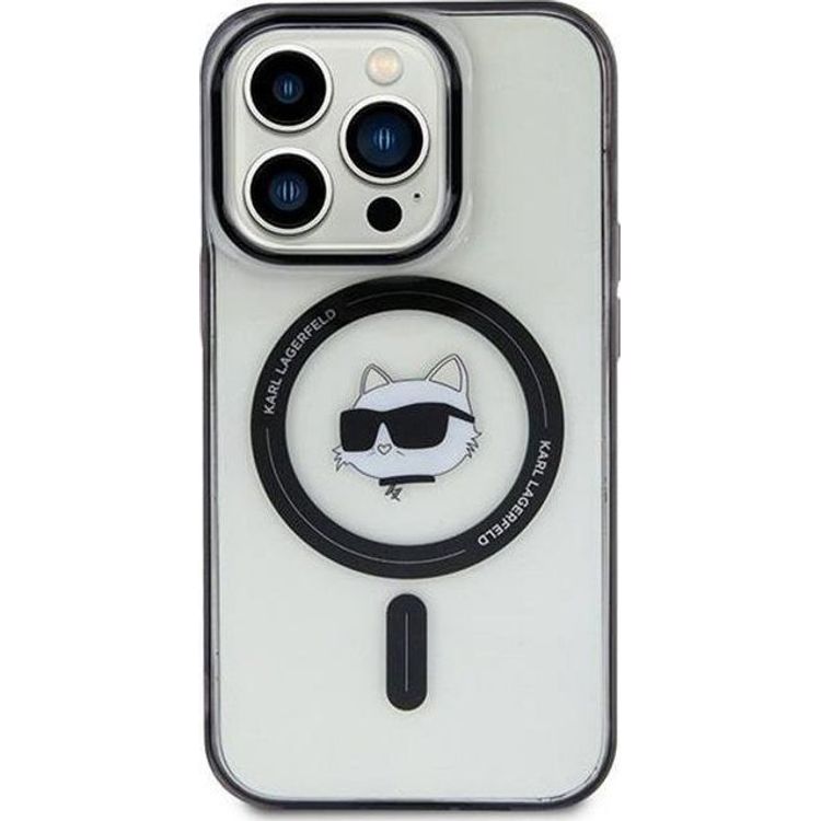 Tootefoto - Karl Lagerfeld Karl Lagerfeld KLHMP15SHCHNOTK iPhone 15 / 14 / 13 6,1" l bipaistev k va mbris IML Choupette'i pea MagSafe