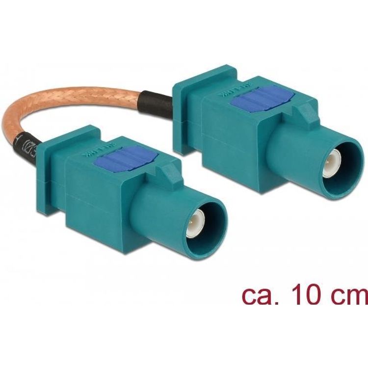 Tootefoto - DeLOCK 89663 koaksiaalkaabel RG-316 0,1 m FAKRA Z Pruun, Roheline