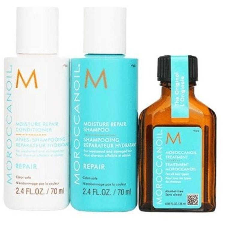 Tootefoto - MOROCCANOIL_SET Moisture Repair Shampoo szampon do w os w 70ml + Moisture Repair Conditioner od ywka do w os w 70ml + Treatment kuracja do w os w 25ml