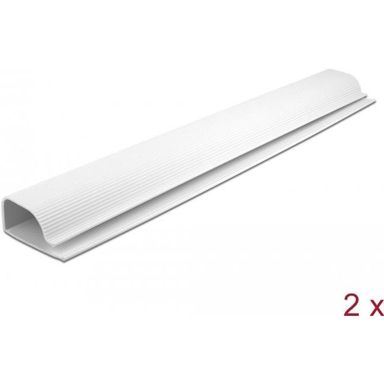 Tootefoto - DeLOCK 20885 juhtmete organisaator Laud Kaablikarbik Valge 2 tk