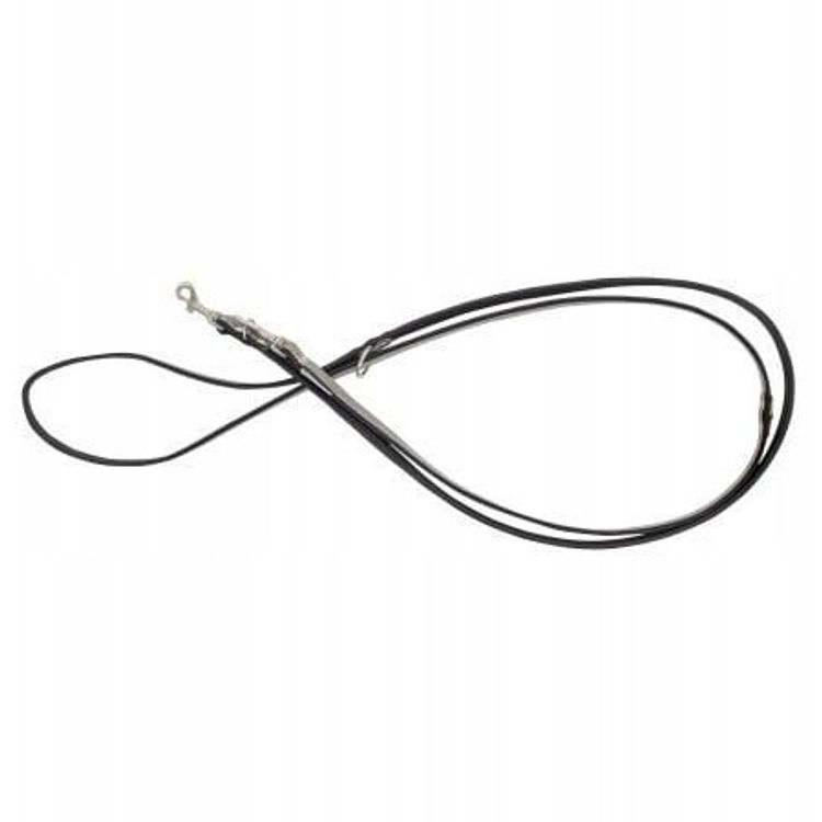 Tootefoto - Reguleeritav nahast koerarihm, hall/must, M-L, 20mm/200cm