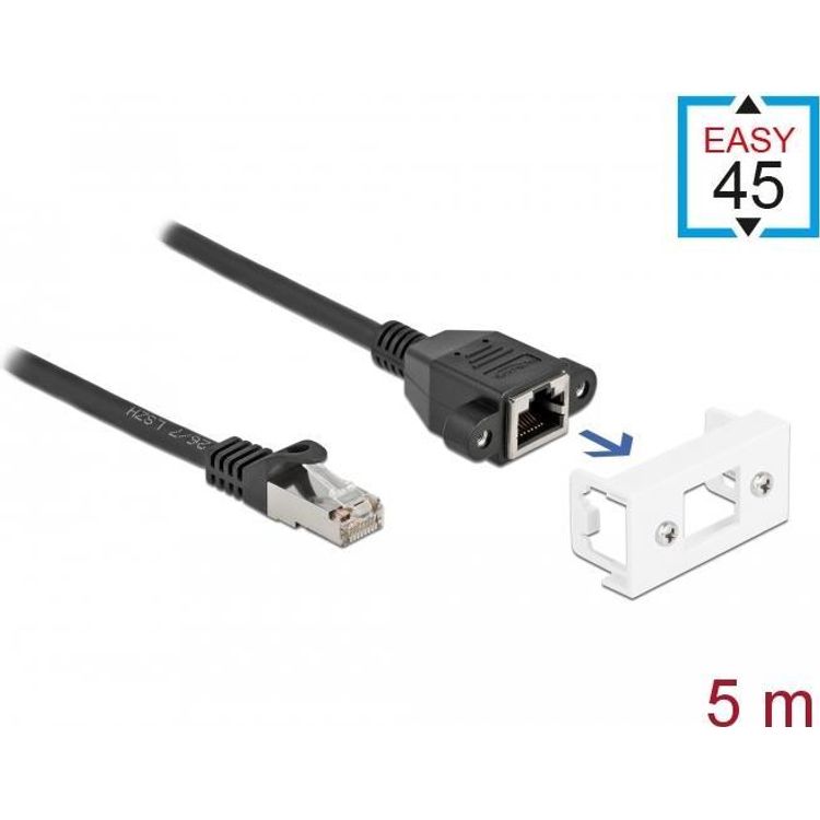 Tootefoto - DeLOCK 87123 v rgukaabel Must 5 m Cat6a S/FTP (S-STP)