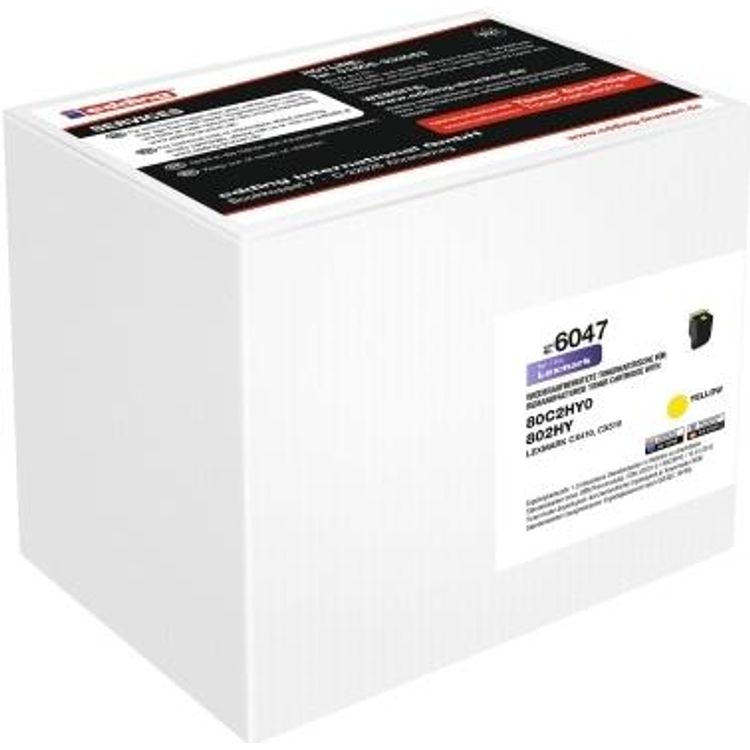 Tootefoto - edding EDD-6047 gelb Toner ersetzt LEXMARK 80C2HY0 (18-6047)