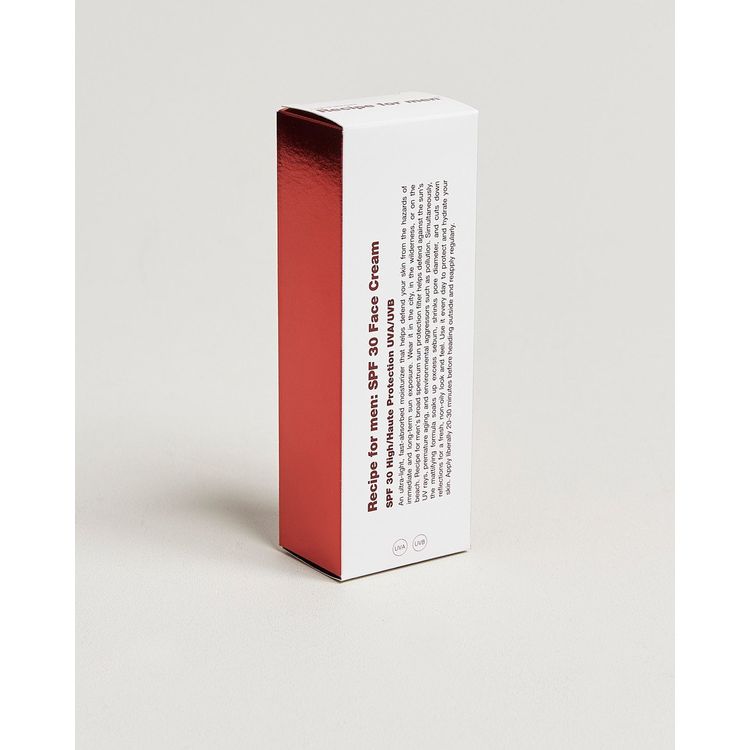 Tootefoto - Shiseido Recipe For Men SPF 30 Face Cream, Moisturizer, Cream, For Face, SPF30, 75 ml