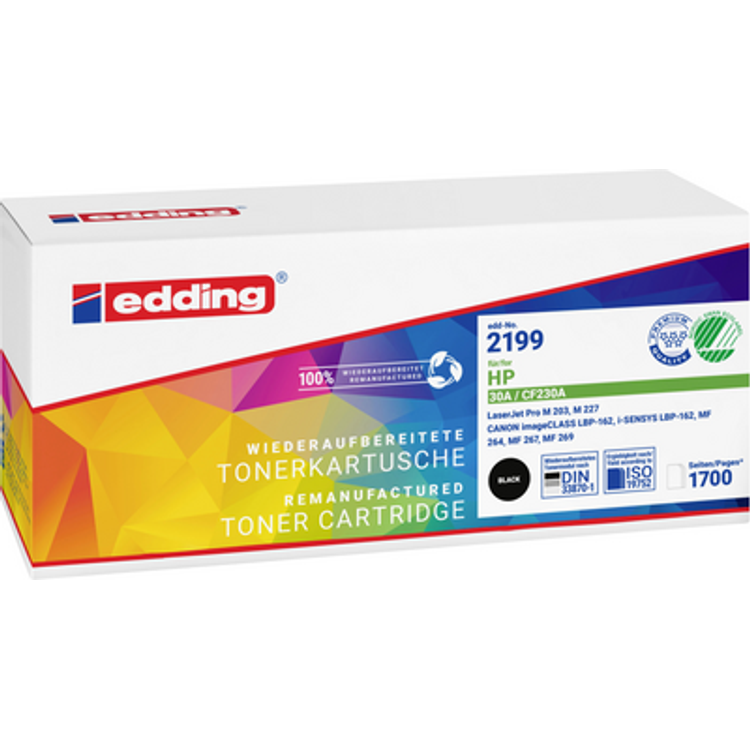 Tootefoto - Edding Toner Replaced Hp 30A, Cf230A Compatible Black 1700 Sides Edd-2199 18-2199