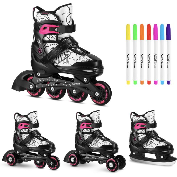 Tootefoto - Nils Extreme NH10907 4w1 Y WOROLKI Z WYM. P OZ HOKEJOW TINTY R OWE ROZM. S(31-34) NILS EXTREME