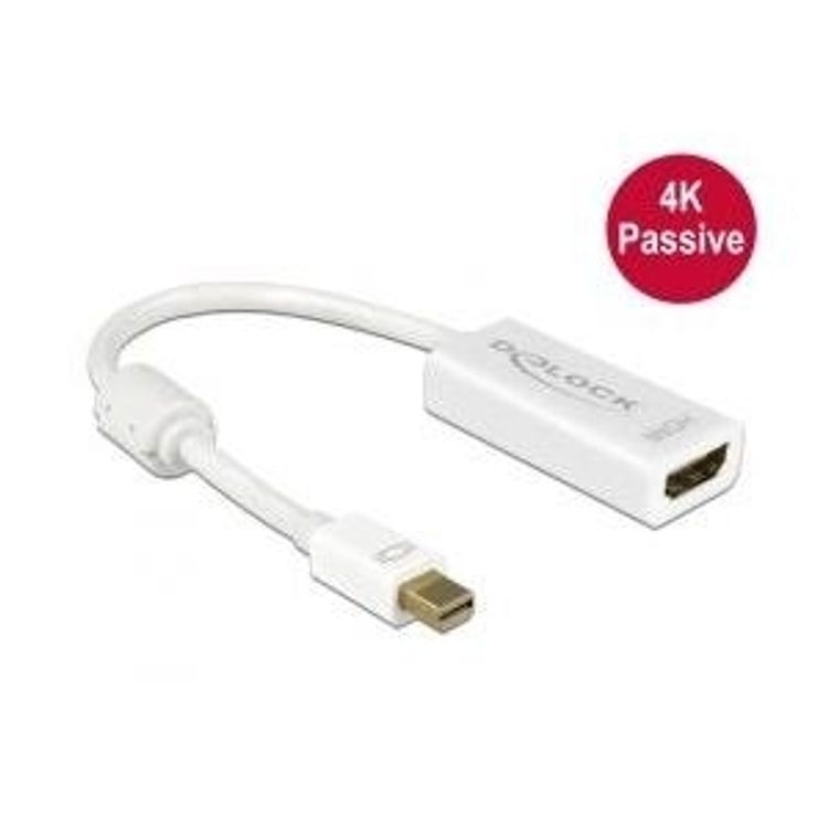Tootefoto - DeLOCK 62614 videokaabliadapter 0,2 m Mini DisplayPort HDMI t p A (Standard) Valge