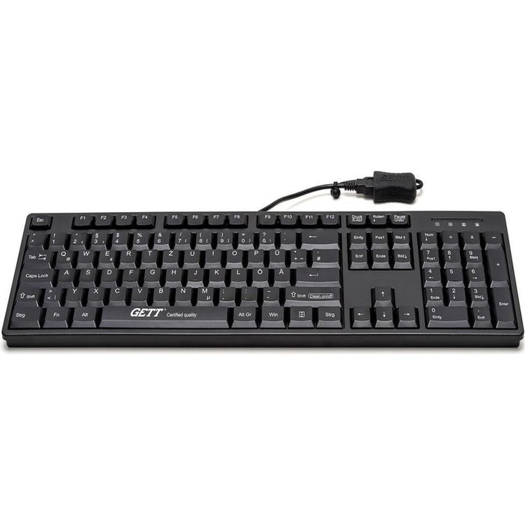 Tootefoto - GETT CleanType Easy Basic klaviatuur USB Saksa keel Must