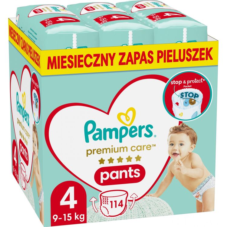 Tootefoto - Pampers Diaper Pans Premium Care 4, 9-15 kg, 114 tk.